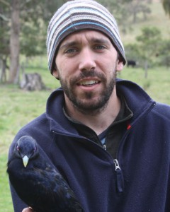 Jason Keagy and a bowerbird