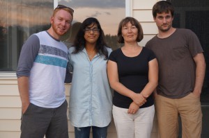From left to right: Jakob Nalley, Farhana Haque, Dr. Elena Litchman, Danny O'Donnell