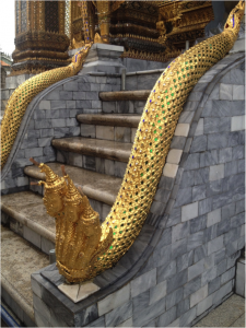 Figure 1. Golden Naga in Emerald Buddha temple Wat Pra Kaeo, Bangkok, Thailand