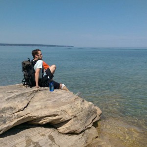 I visited the Pictured Rocks National Lakeshore over this past summer. Here I am sitting near Miners Castle looking toward Lake Superior.